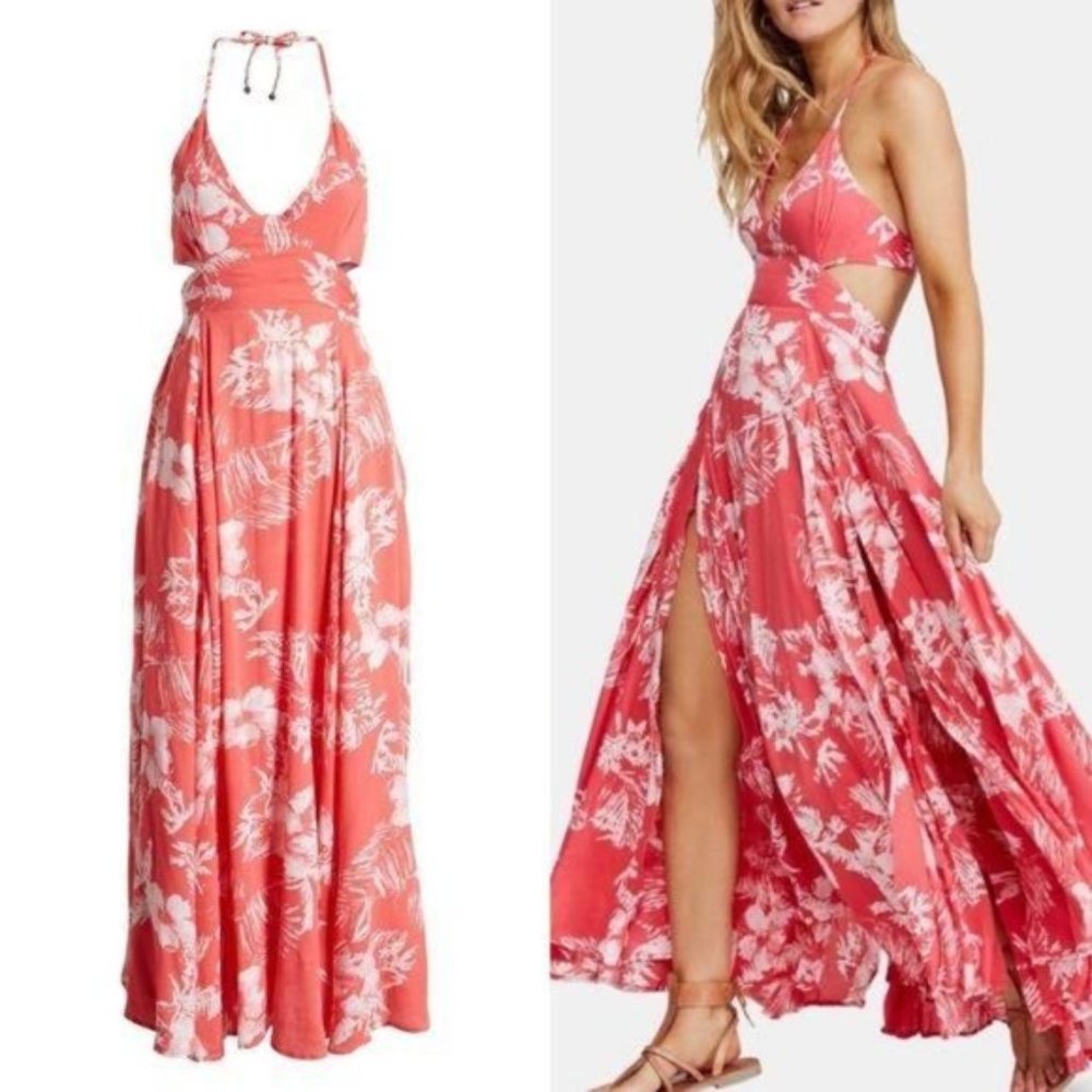🆕️ Free People Lille Printed Tie-Back Maxi Dress - Picture 2 of 6